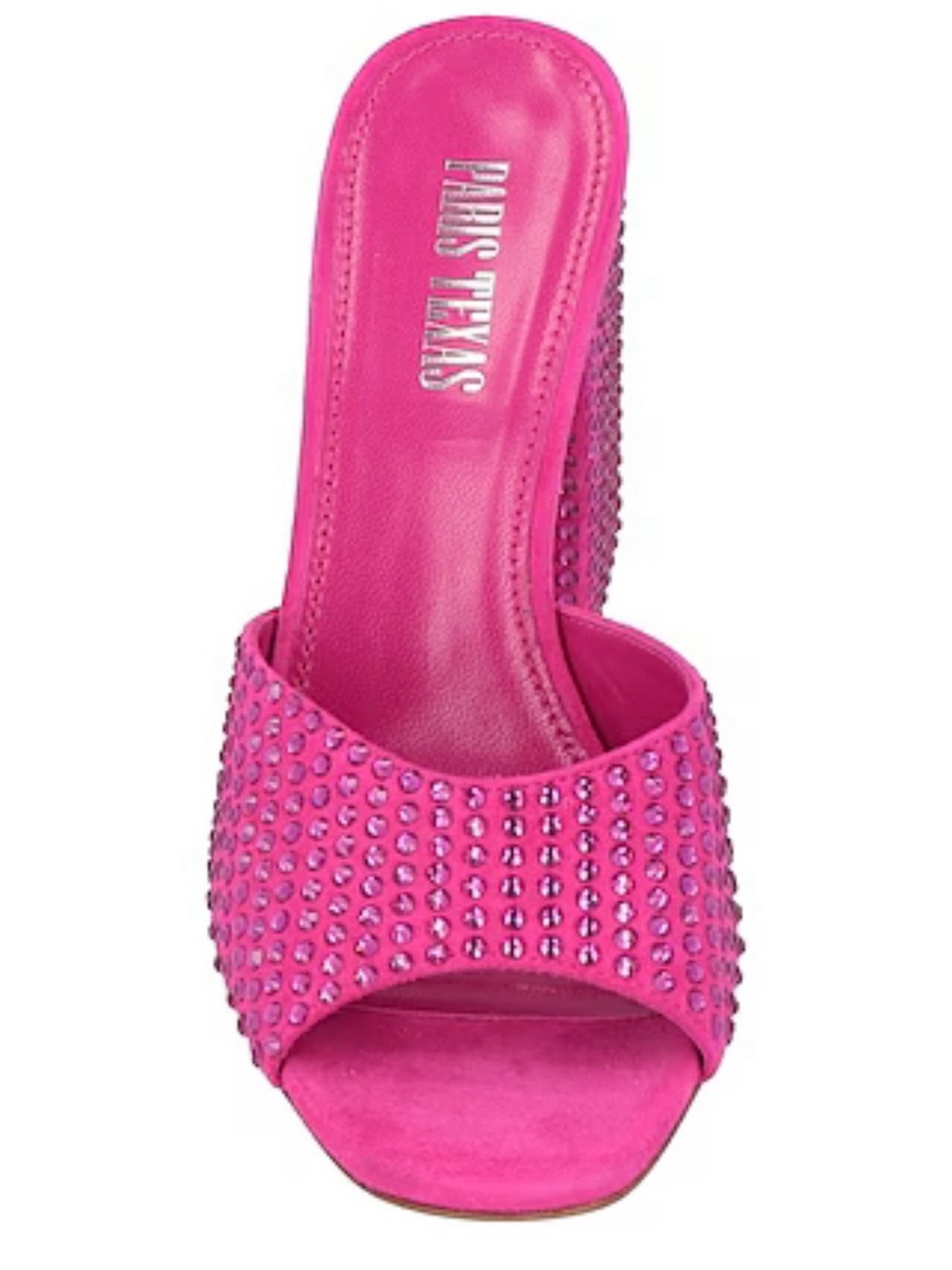 Paris Texas Fuchsia Crystal-Embellished Slide Mule size 10 gently wear